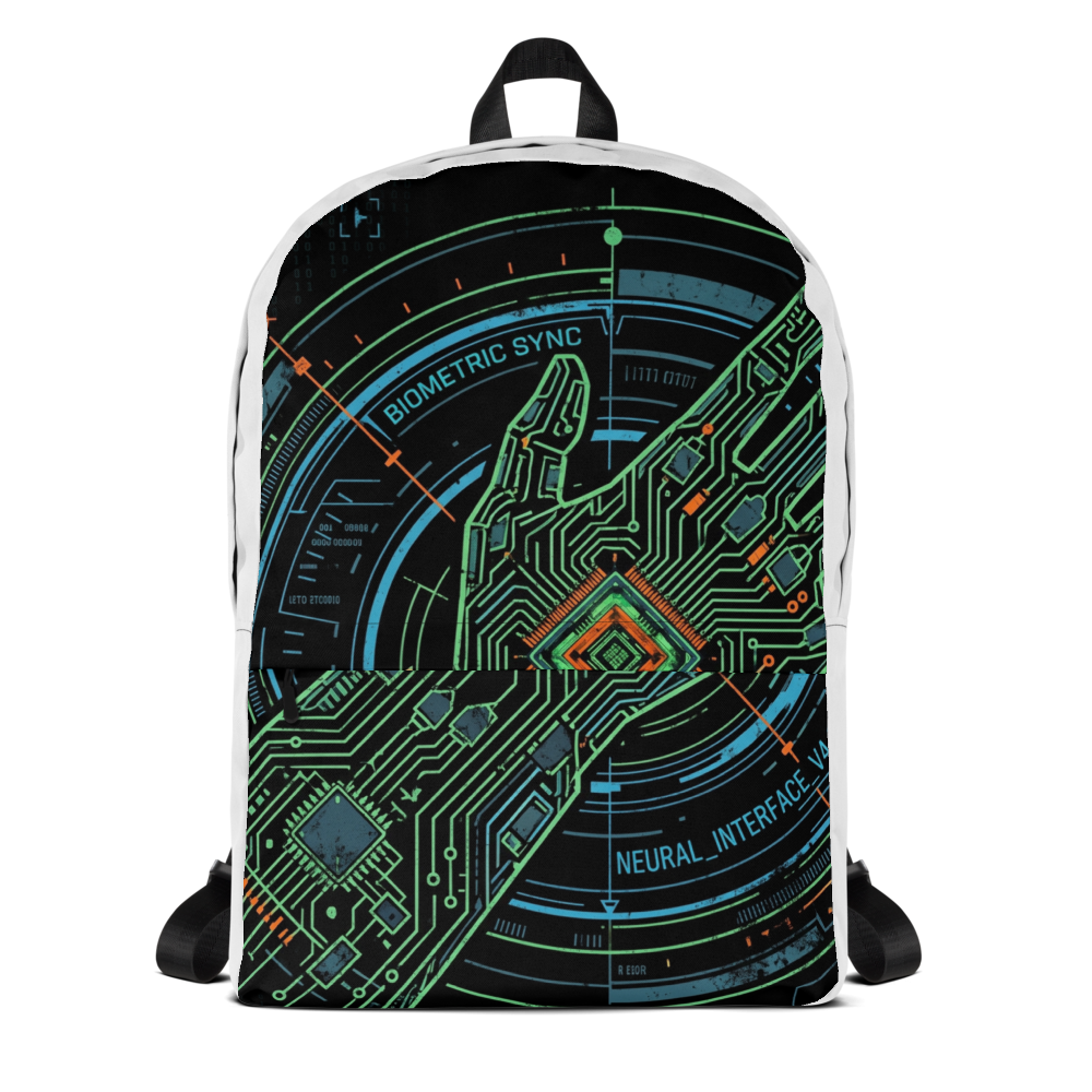 Robotic black backpack thumbnail 2