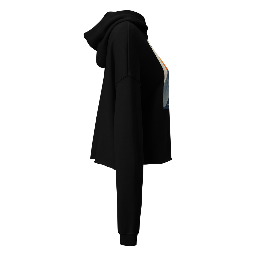 Women Black mountain print hoodie  thumbnail 3
