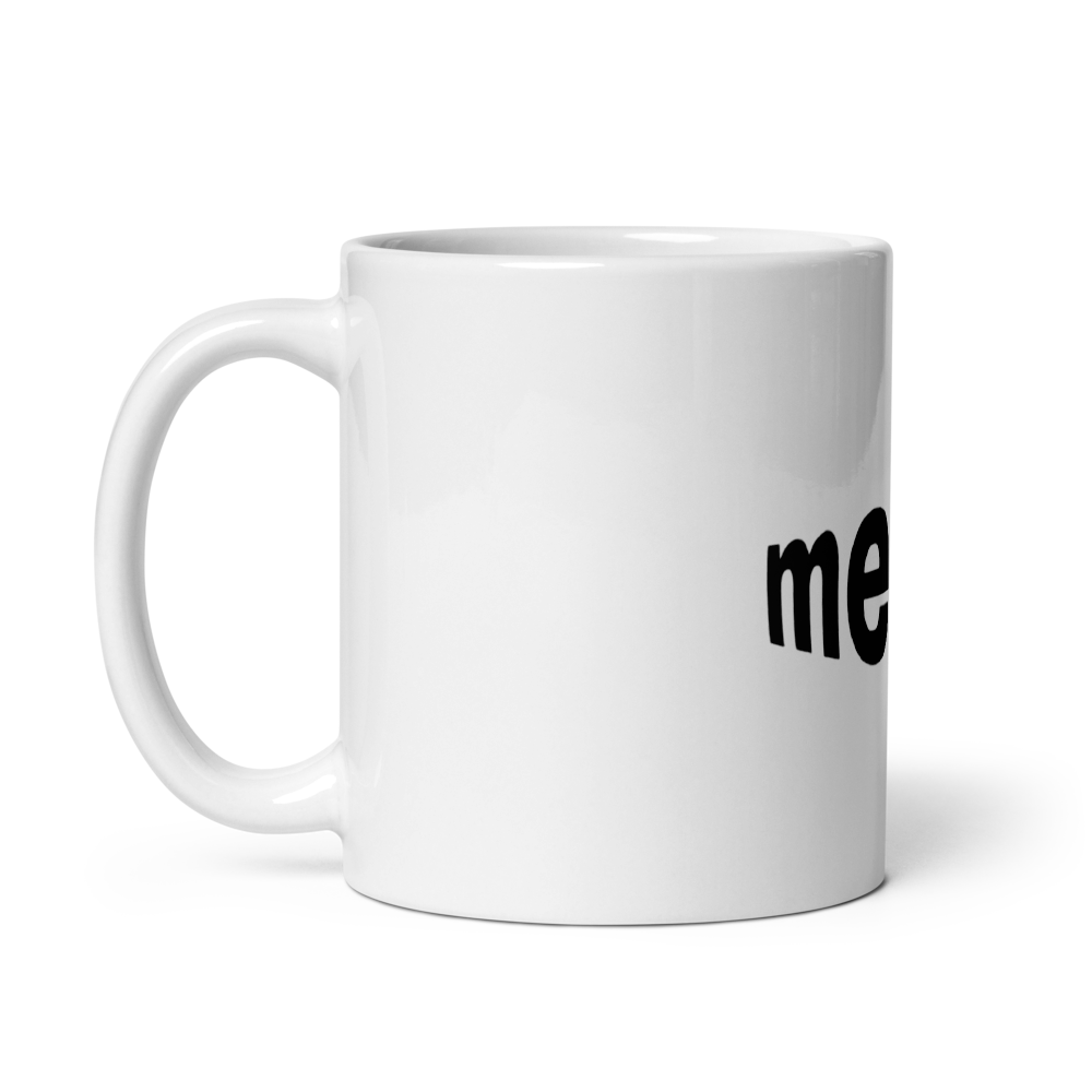 White glossy mug thumbnail 3