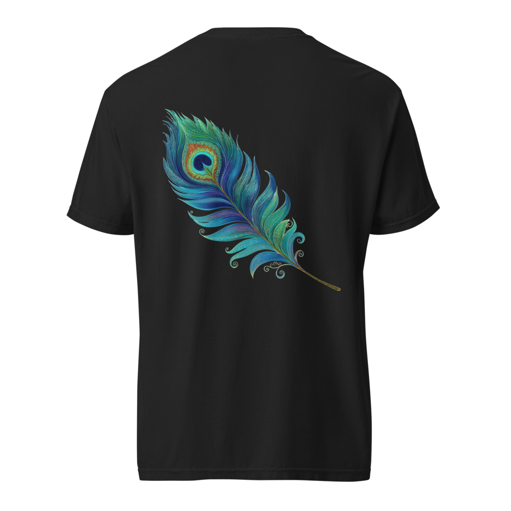 Elegant Peacock Feather – Blue & Turquoise Art thumbnail 4