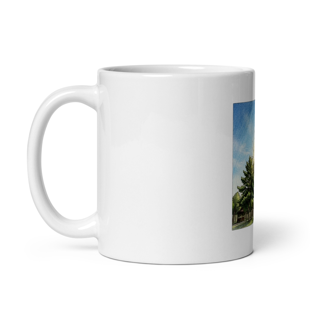pine trees sunrise mug thumbnail 3