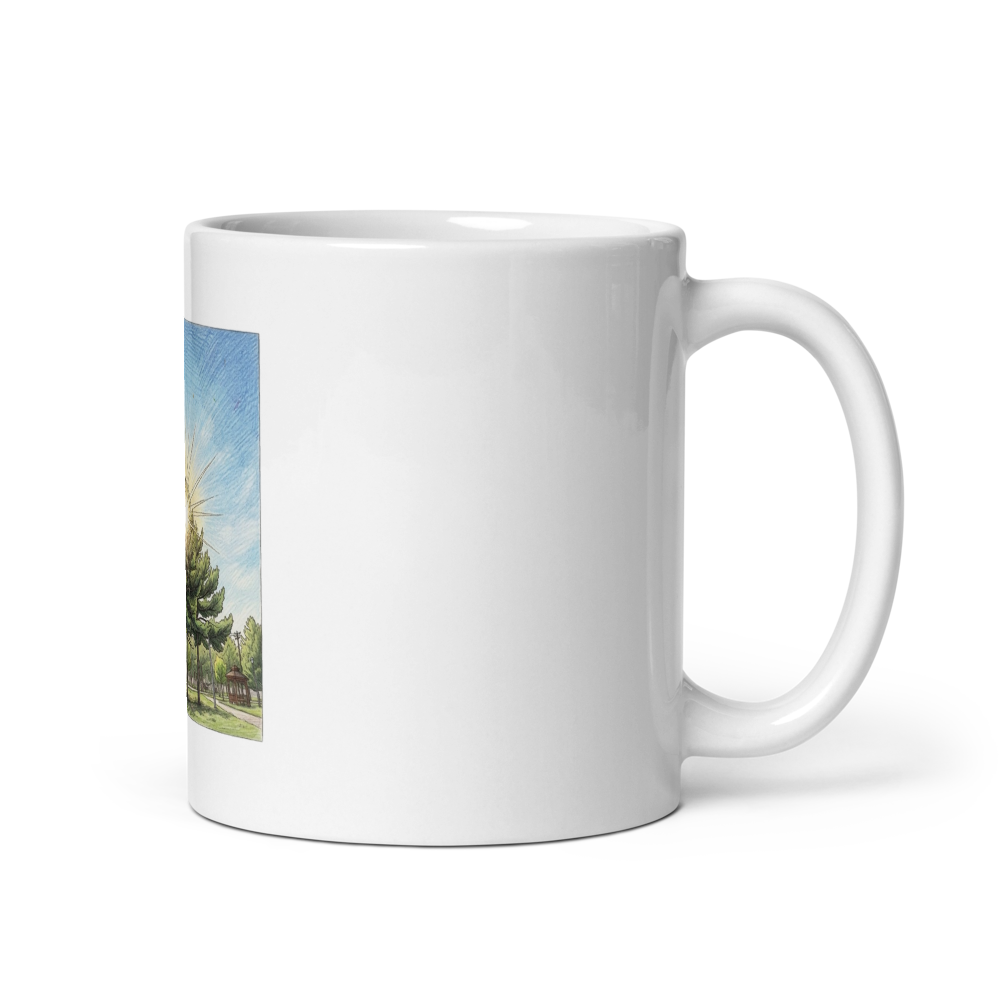 pine trees sunrise mug thumbnail 2
