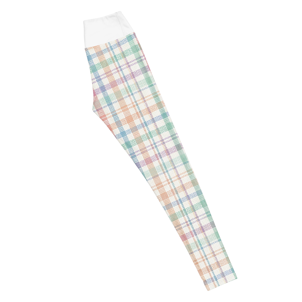 Pastel Plaid Yoga Leggings thumbnail 4