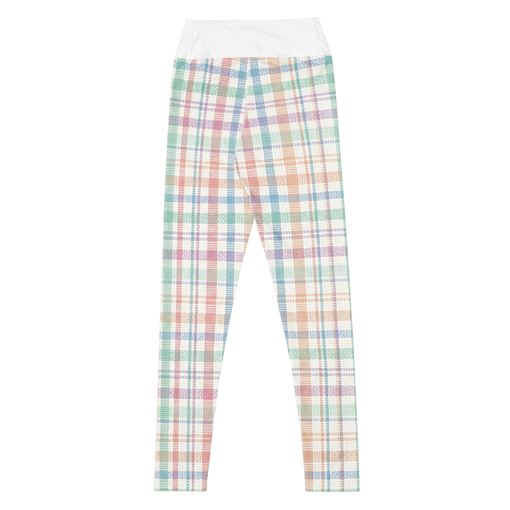 Pastel Plaid Yoga Leggings thumbnail 3