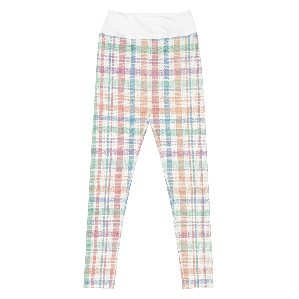 Pastel Plaid Yoga Leggings thumbnail 2