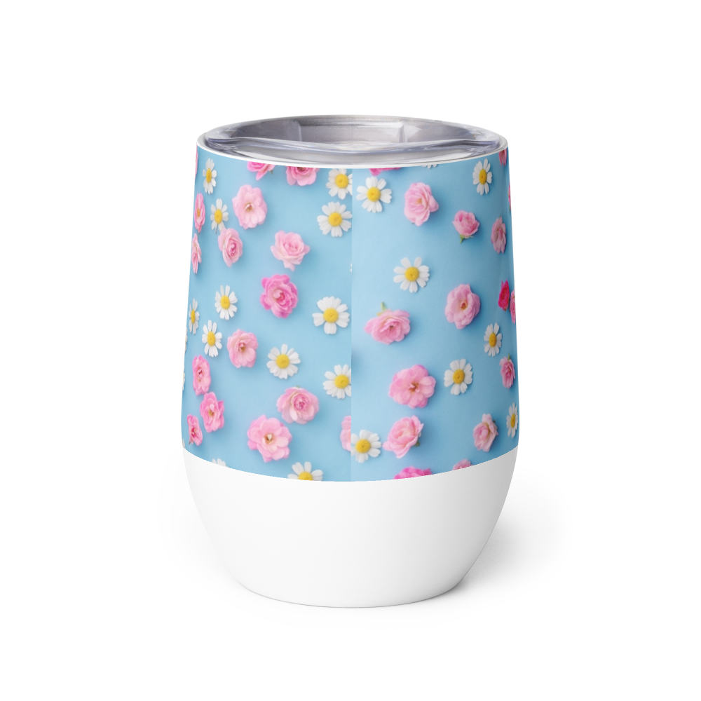 Floral Wine Tumbler thumbnail 2