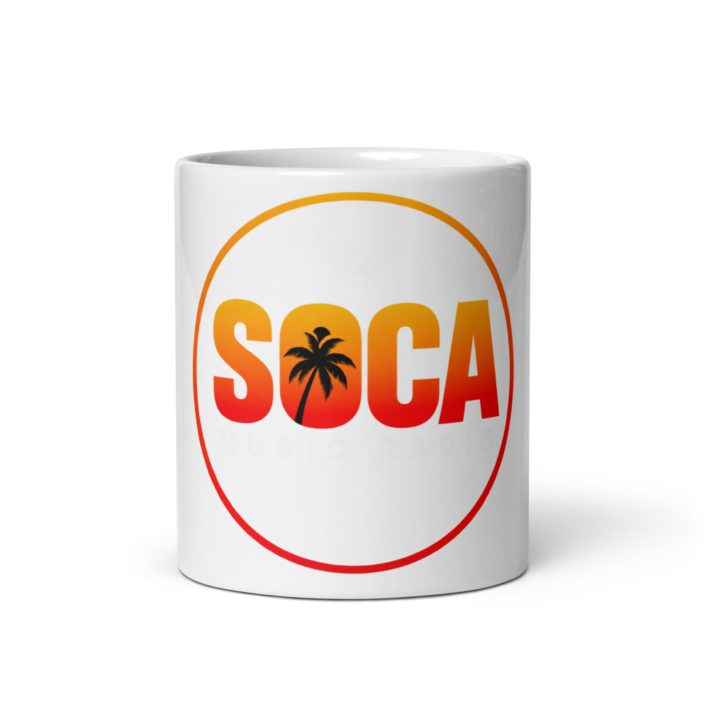 Soca Music Radio White Glossy Mug thumbnail 2