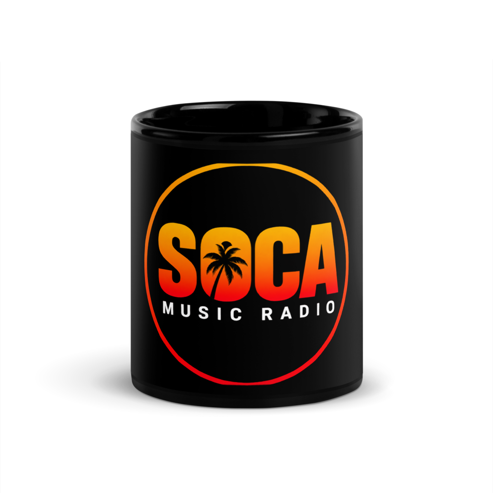 Soca Music Radio Black Glossy Mug thumbnail 2