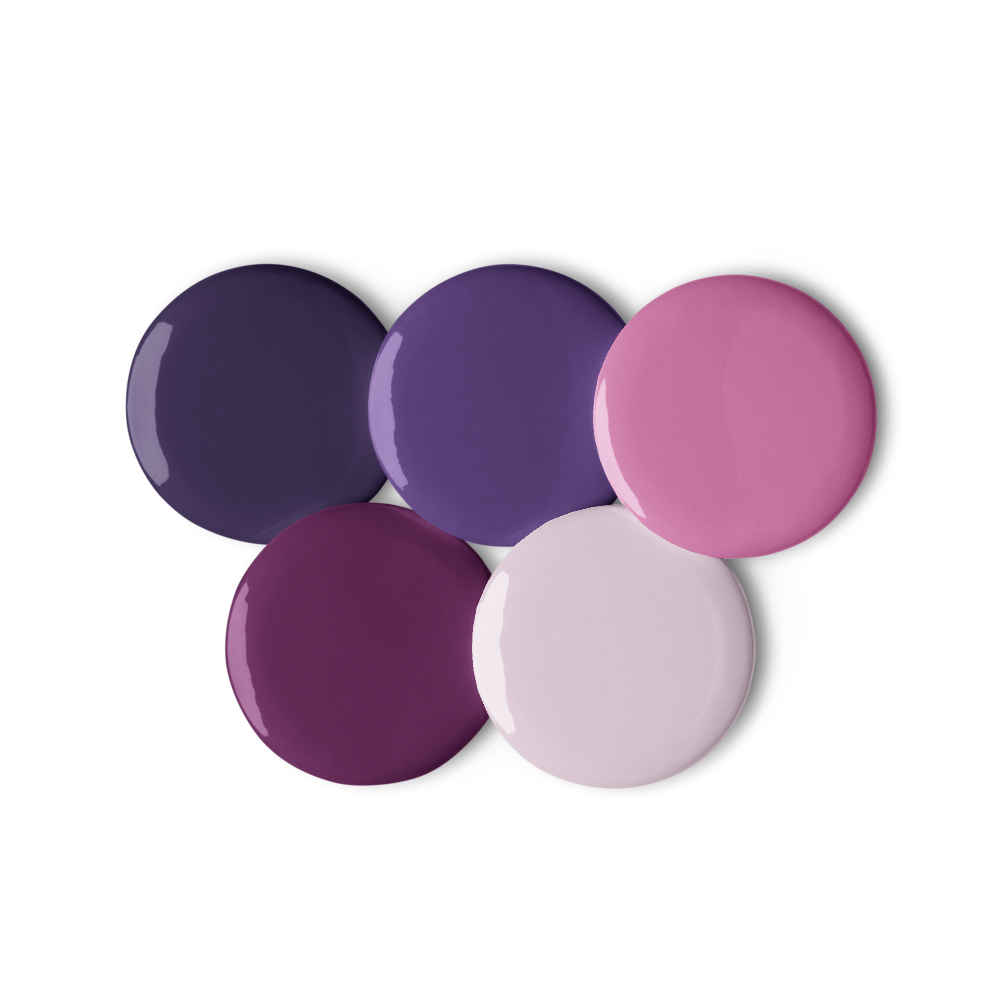 Minimalistic Purple Set of Pin Buttons thumbnail 2