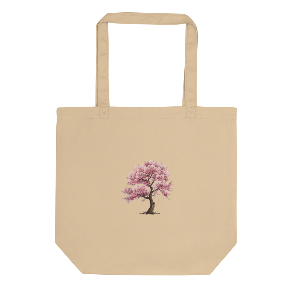 Sakura Tree Art Eco Tote Bag Beige thumbnail 2