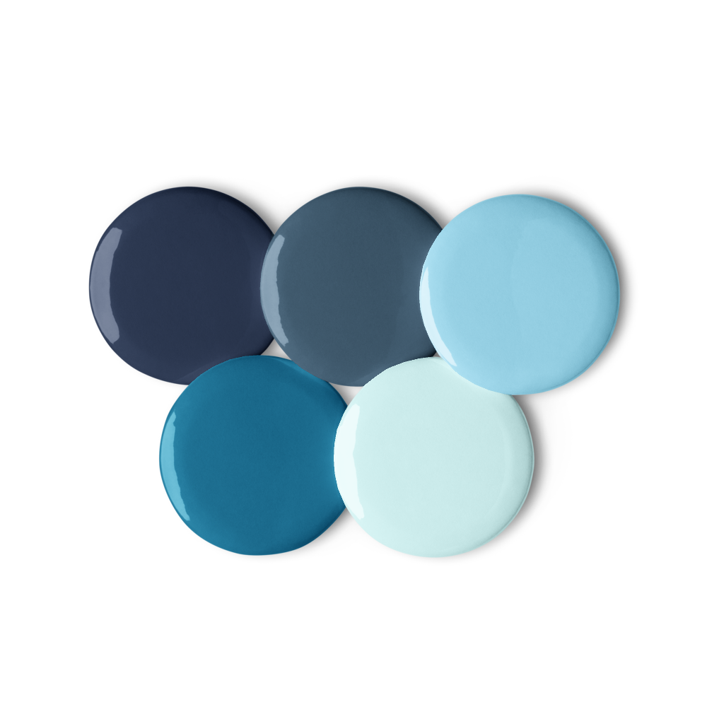Minimalistic Blue Set of Pin Buttons thumbnail 2