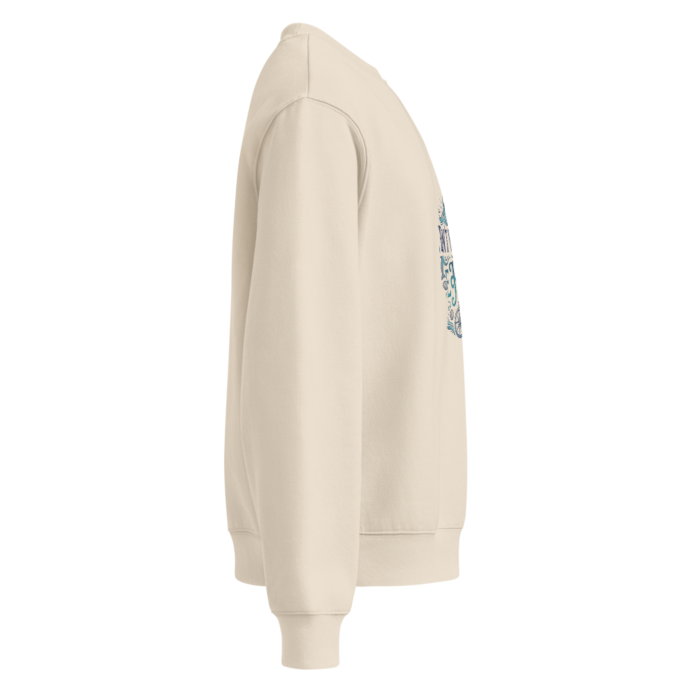 Don't Forget To Be Happy Printed Cream Sweatshirt  thumbnail 4