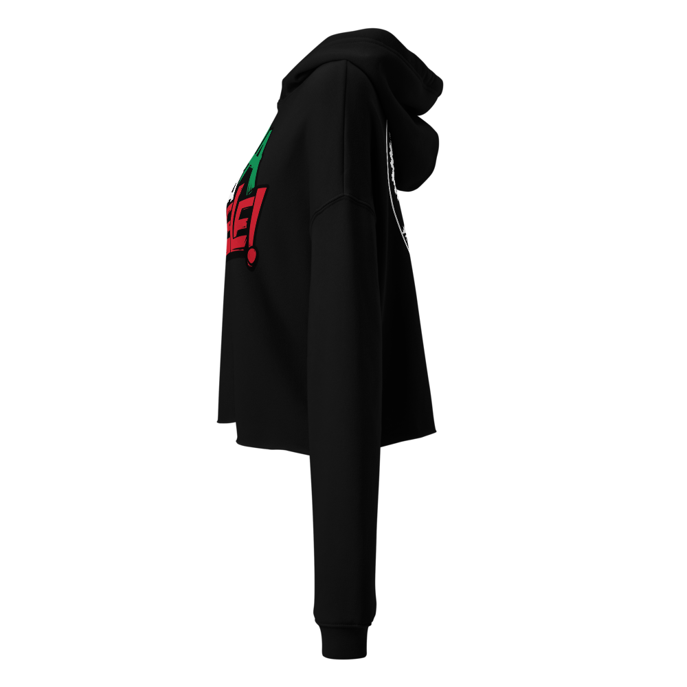 Viva La ¡Ándele! Black Cropped Hoodie thumbnail 3