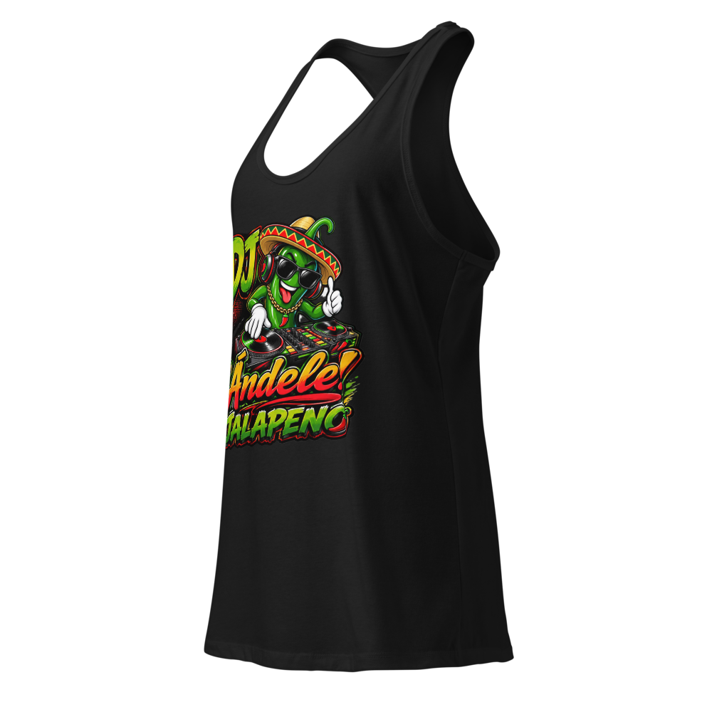 DJ ¡Ándele! Jalapeno Black Tank Top thumbnail 3