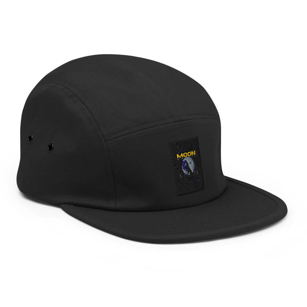Minimal Black 5 Panel Cap thumbnail 4