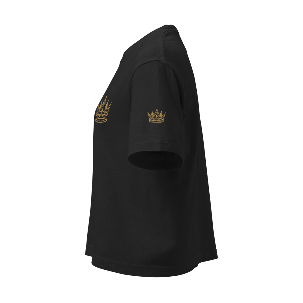 Golden Tech Crown Women’s Heavyweight Boxy T‑Shirt thumbnail 3