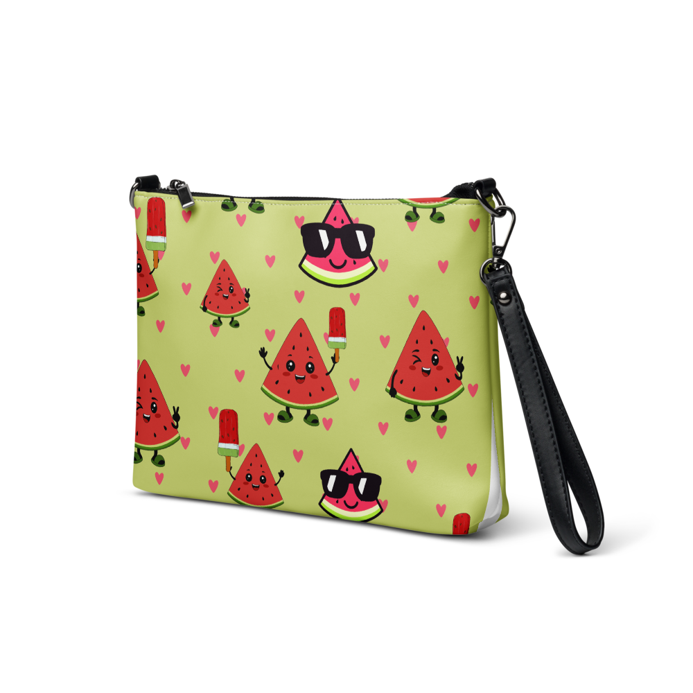 Cute Kawaii Watermelon All-Over Print Crossbody Ba thumbnail 2