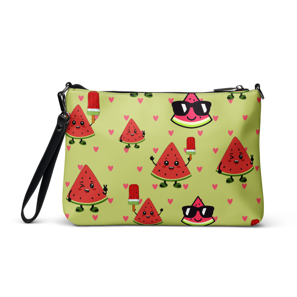 Cute Kawaii Watermelon All-Over Print Crossbody Ba thumbnail 3