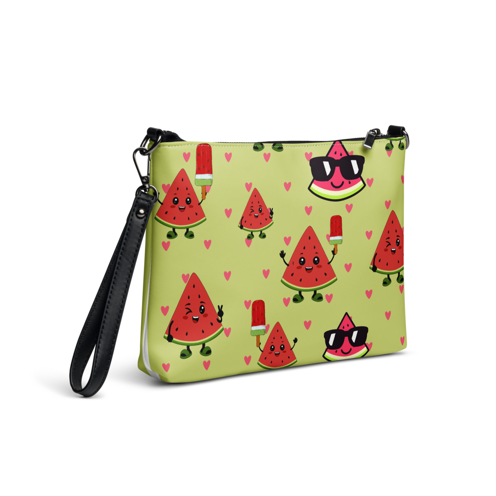 Cute Kawaii Watermelon All-Over Print Crossbody Ba thumbnail 4