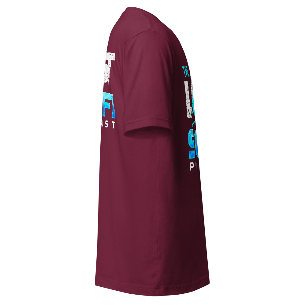 The Lost Sci-Fi Podcast Burgundy Logo T-Shirt thumbnail 4