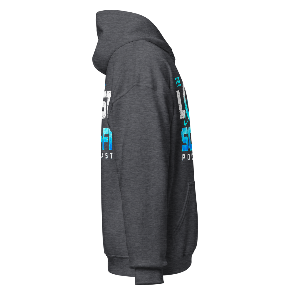 The Lost Sci-Fi Podcast Heather Gray Logo Hoodie thumbnail 4