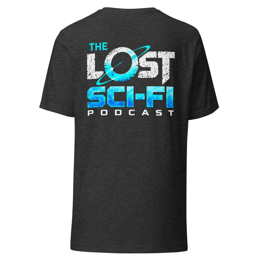 The Lost Sci-Fi Podcast Dark Gray Logo T-Shirt thumbnail 2