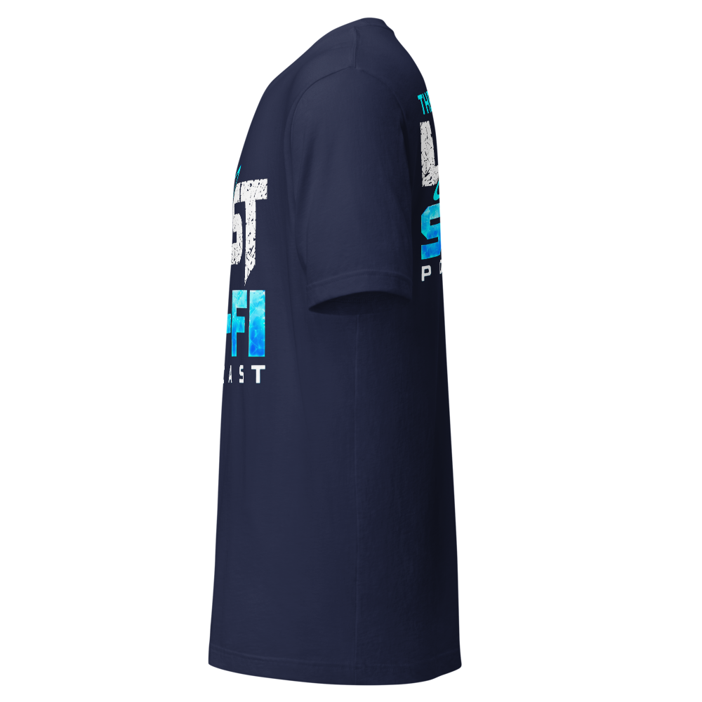 The Lost Sci-Fi Podcast Navy Logo T-Shirt thumbnail 3