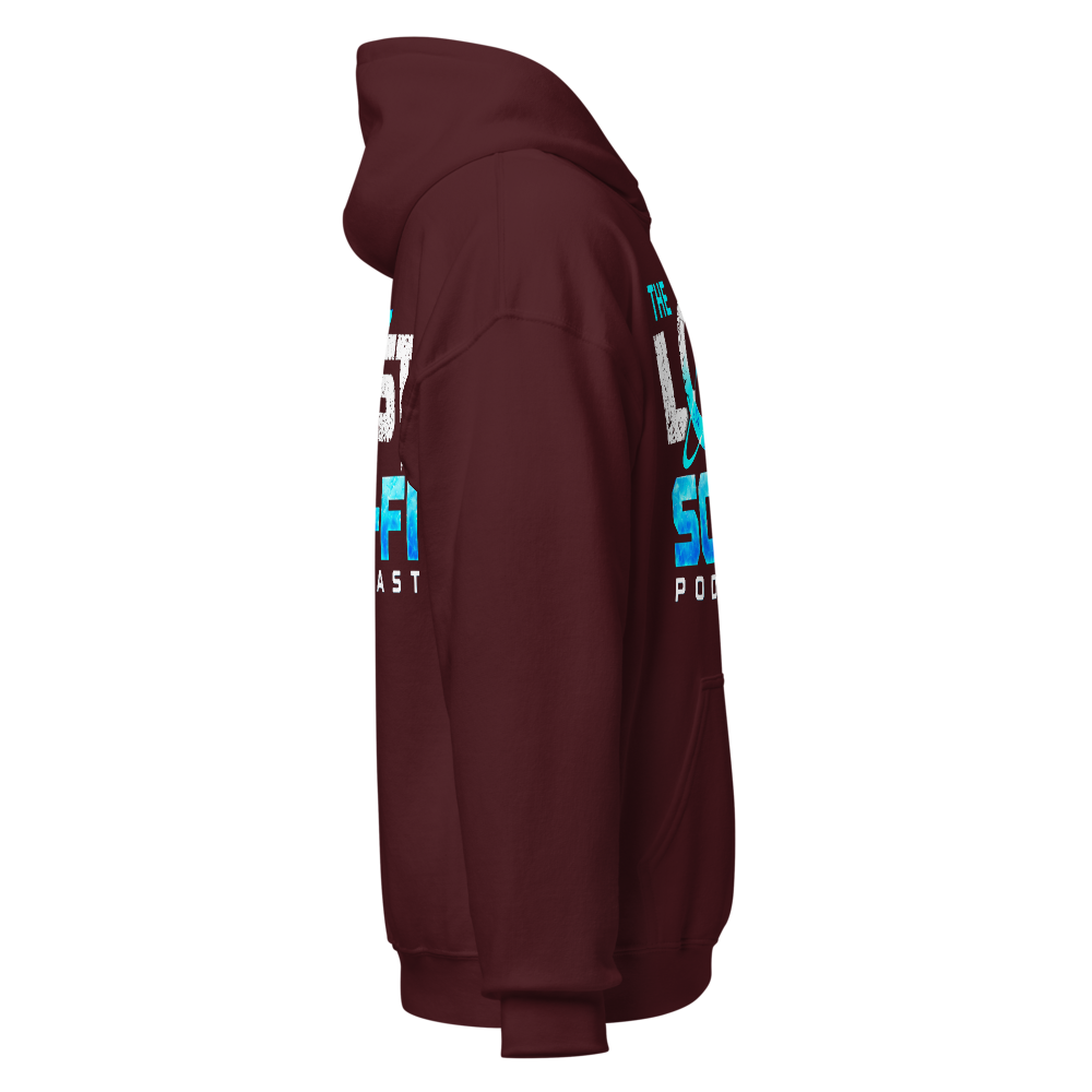 The Lost Sci-Fi Podcast Burgundy Logo Hoodie thumbnail 4