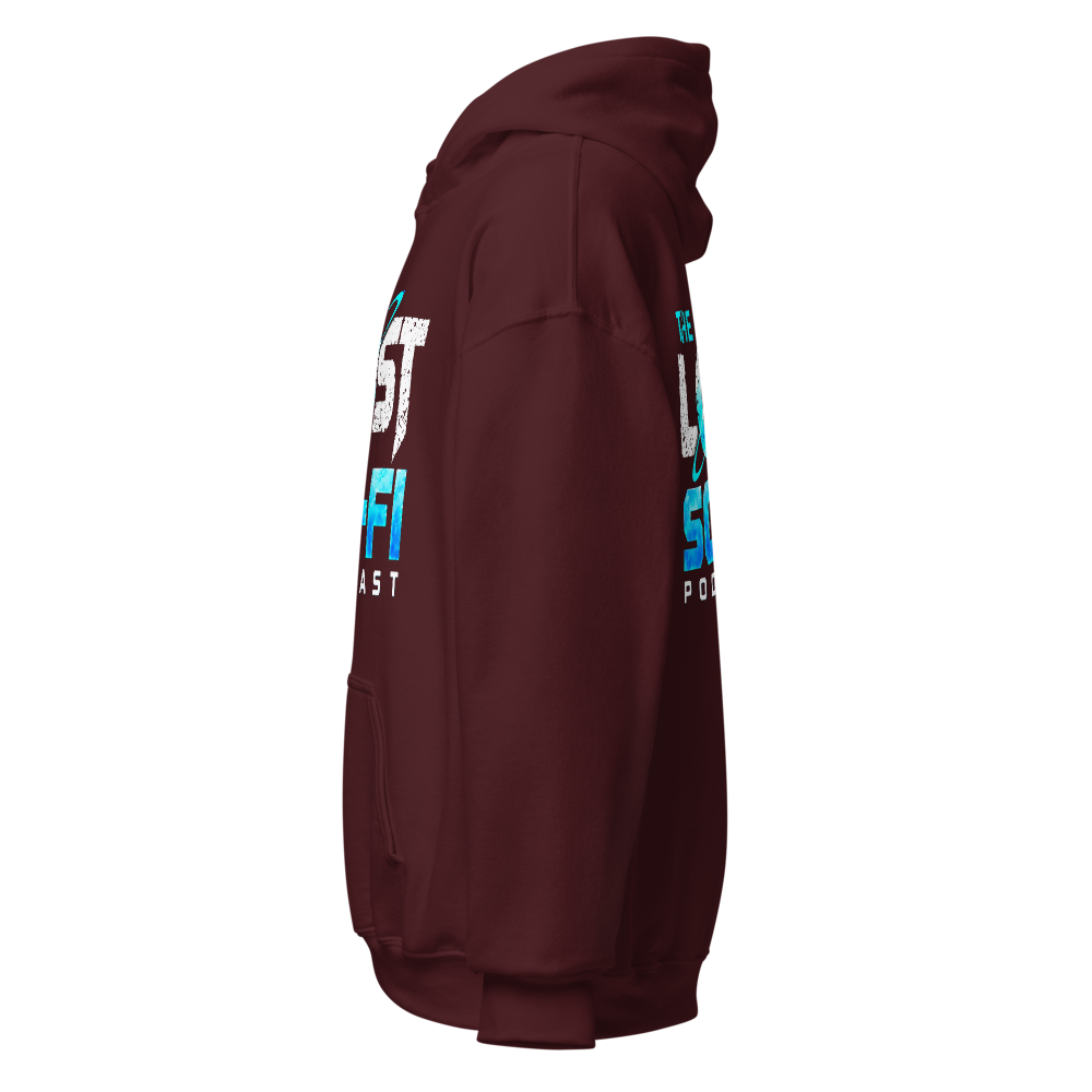 The Lost Sci-Fi Podcast Burgundy Logo Hoodie thumbnail 3