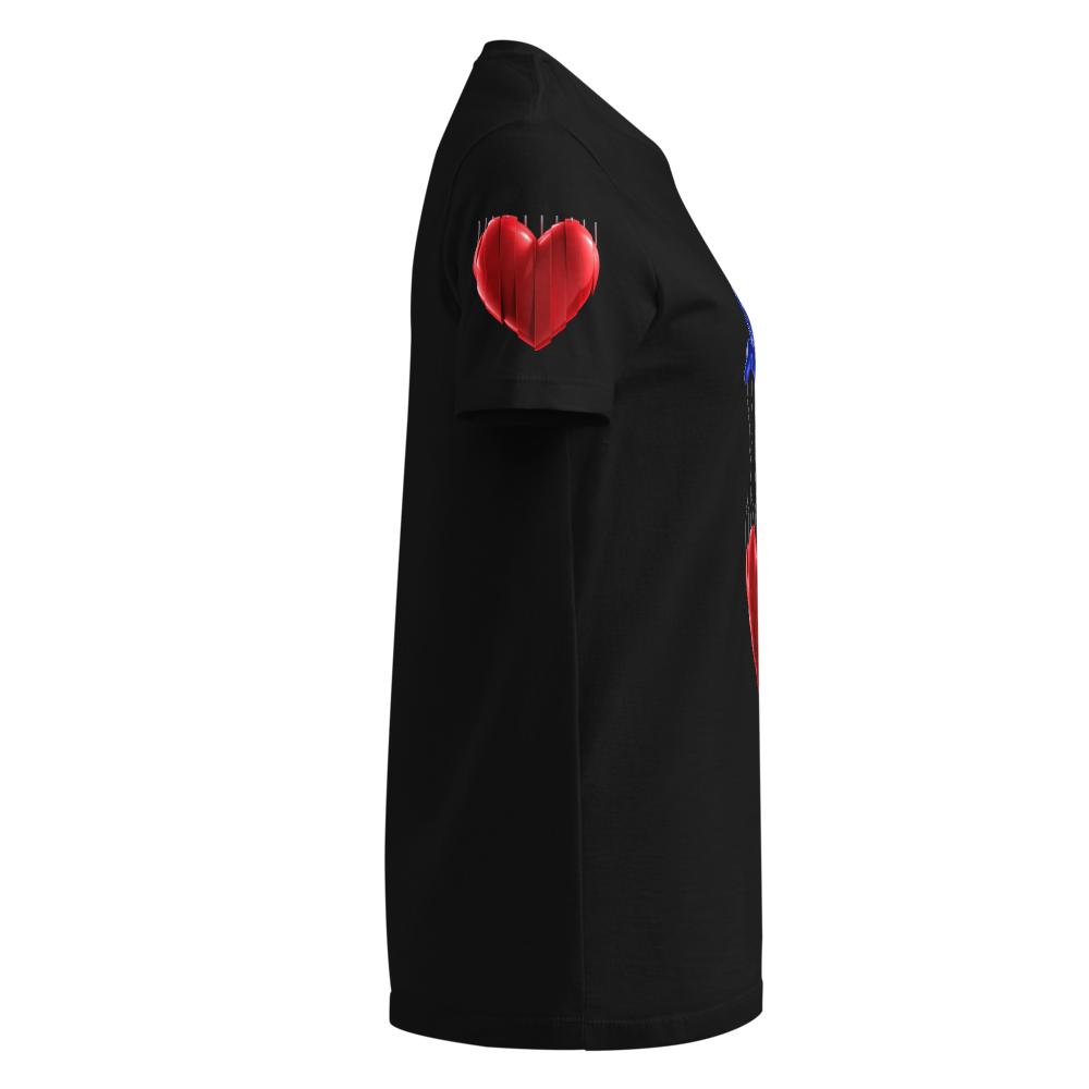 Aesthetic Heart Graphic Black T-Shirt thumbnail 4