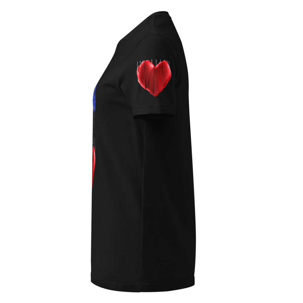 Aesthetic Heart Graphic Black T-Shirt thumbnail 3