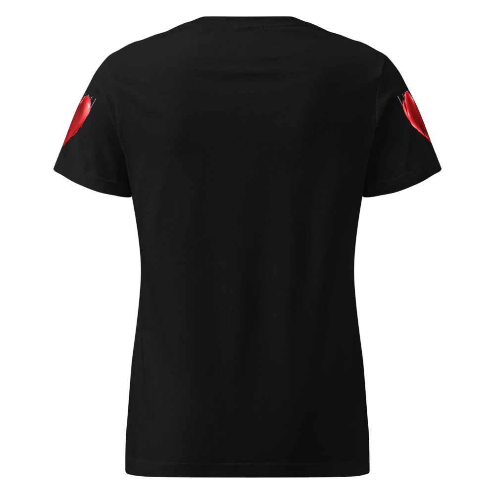 Aesthetic Heart Graphic Black T-Shirt thumbnail 2