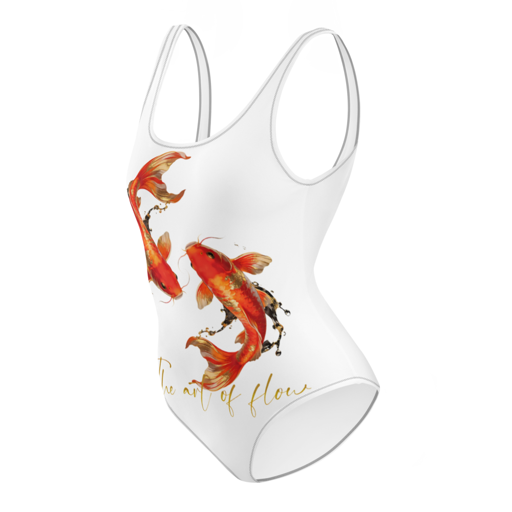 The art of flow with koi fish print swimsuit  thumbnail 3
