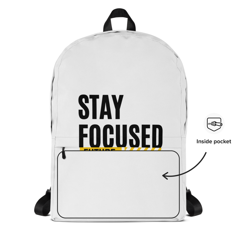 Stay Focused Inspirational All-Over Print Backpack thumbnail 2