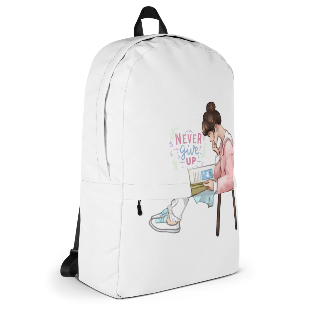 Never Give Up – Motivational Student Backpack | Al thumbnail 4