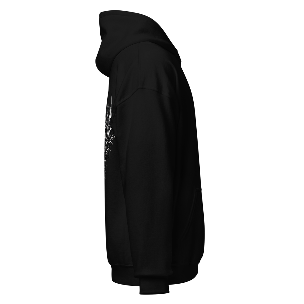 Dark Gothic Skull Heavyweight Hoodie thumbnail 4