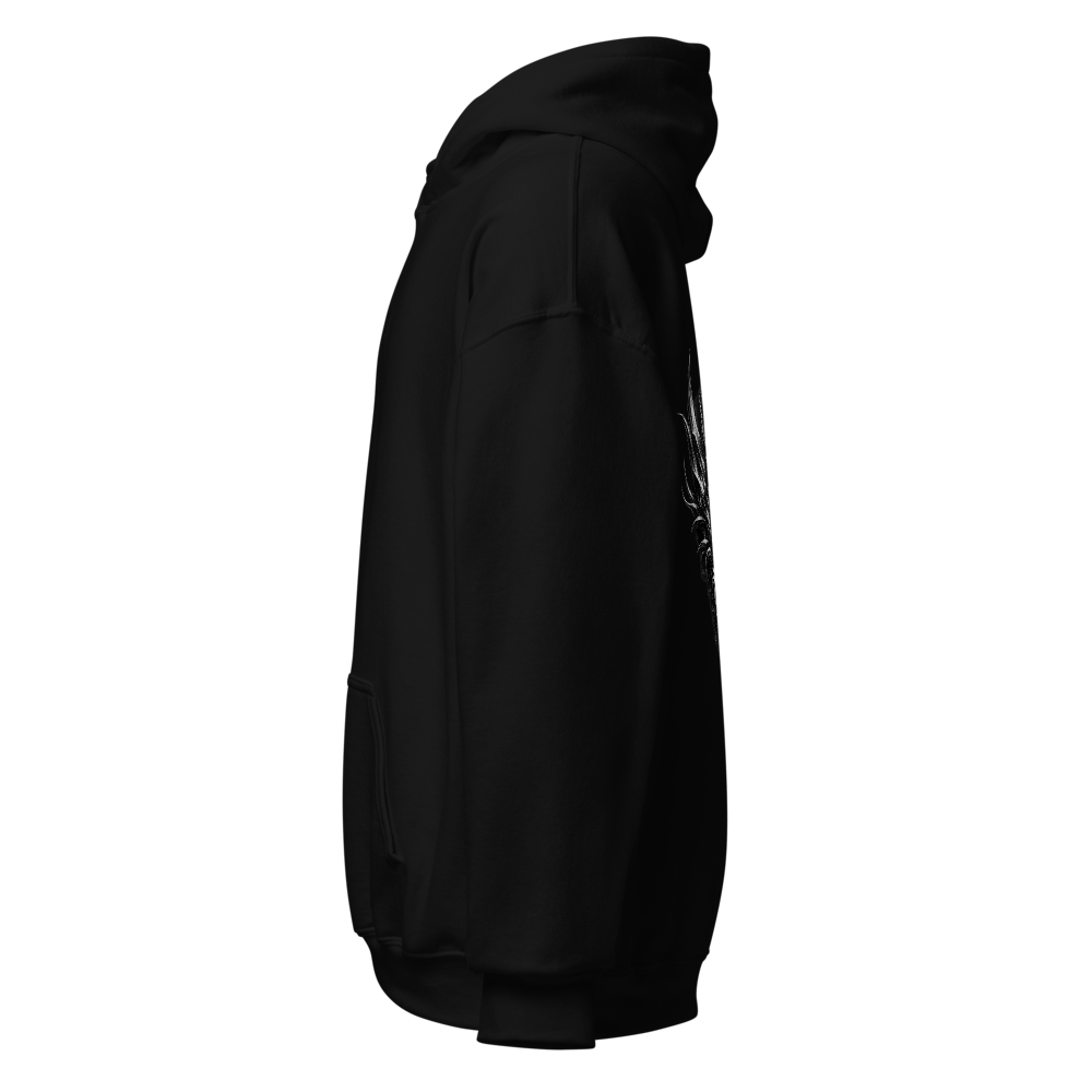 Dark Gothic Skull Heavyweight Hoodie thumbnail 3