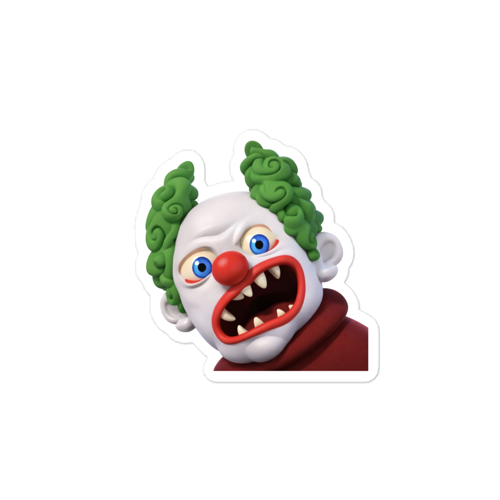 Braeden YouTube logo clown sticker thumbnail 2