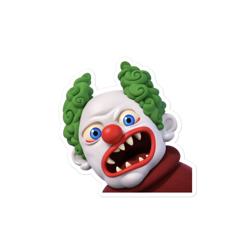 Braeden YouTube logo clown sticker thumbnail 3