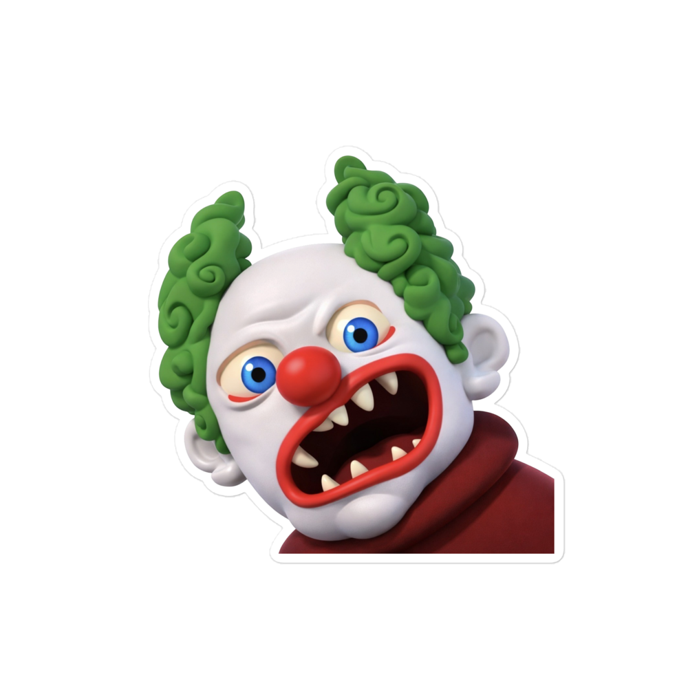 Braeden YouTube logo clown sticker thumbnail 4