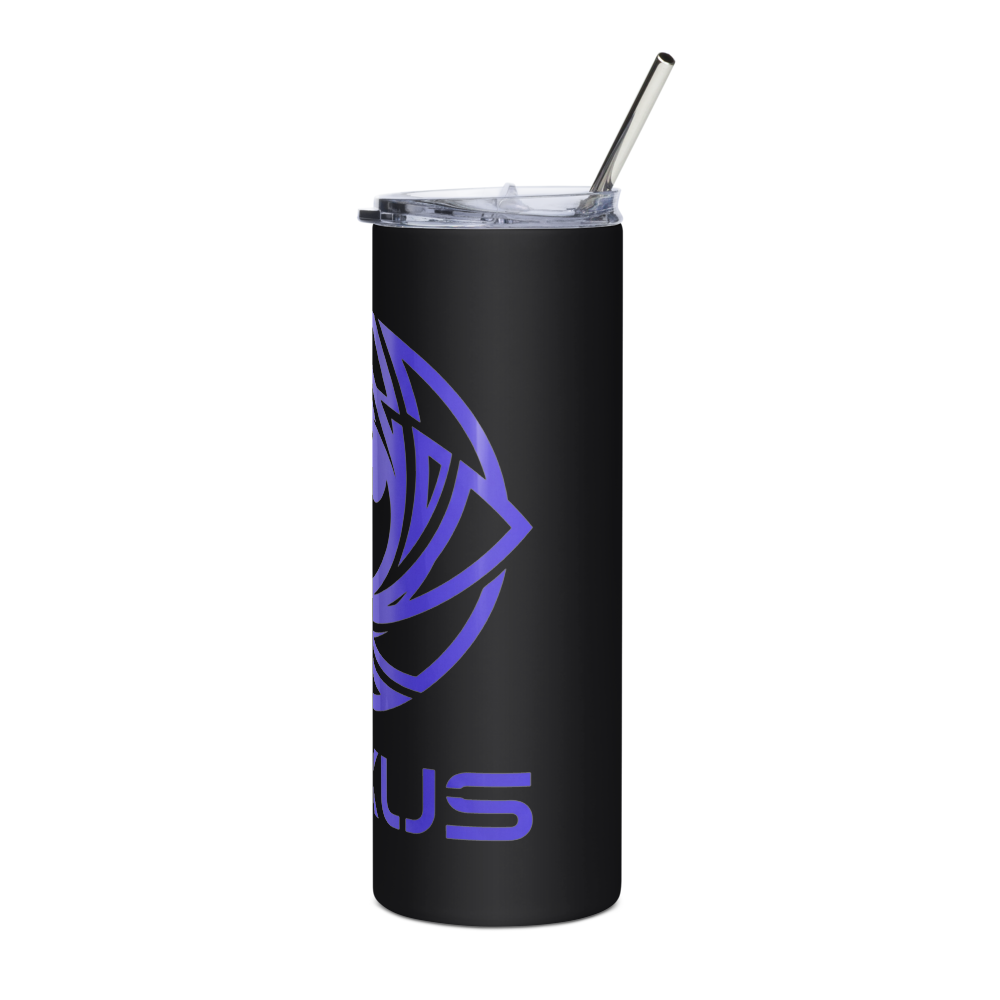 Blue Abstract stainess steel tumbler thumbnail 3