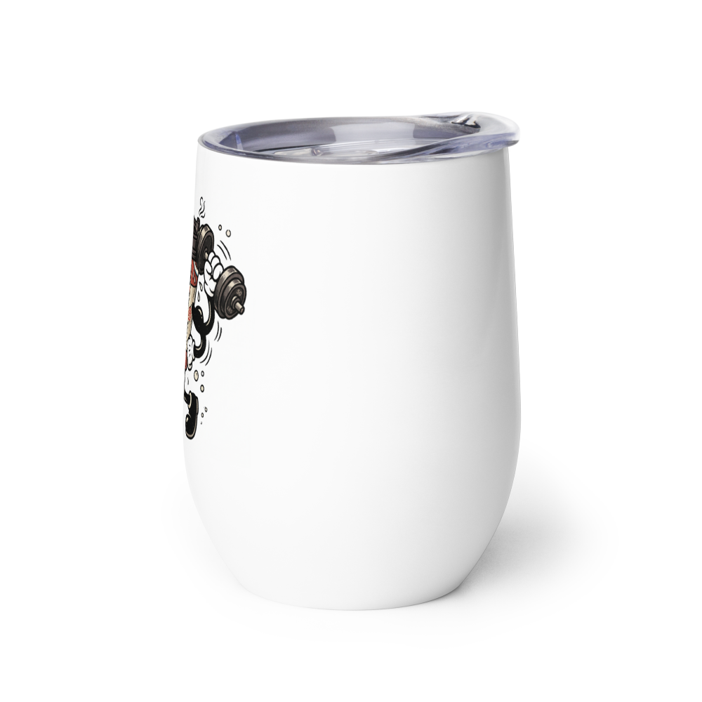Funny Vintage Coffee Lifting Weights Tumbler thumbnail 3