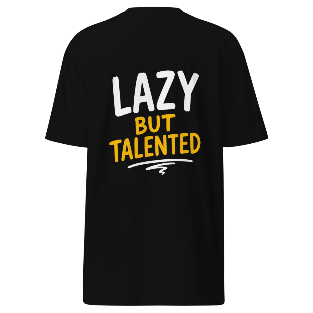 Lazy But Talented – Funny Minimalist Graphic Tee thumbnail 4