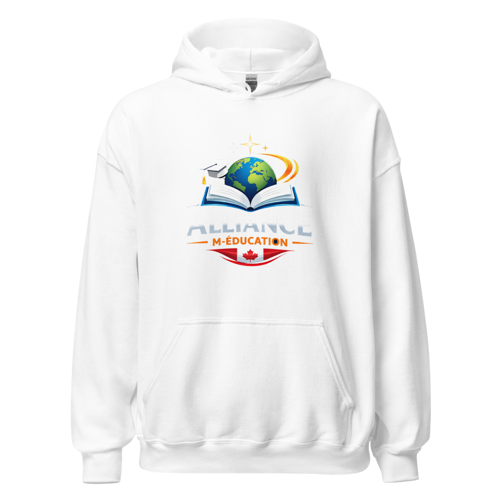 Hoodie blanc unisexe - Minimaliste confortable  thumbnail 2