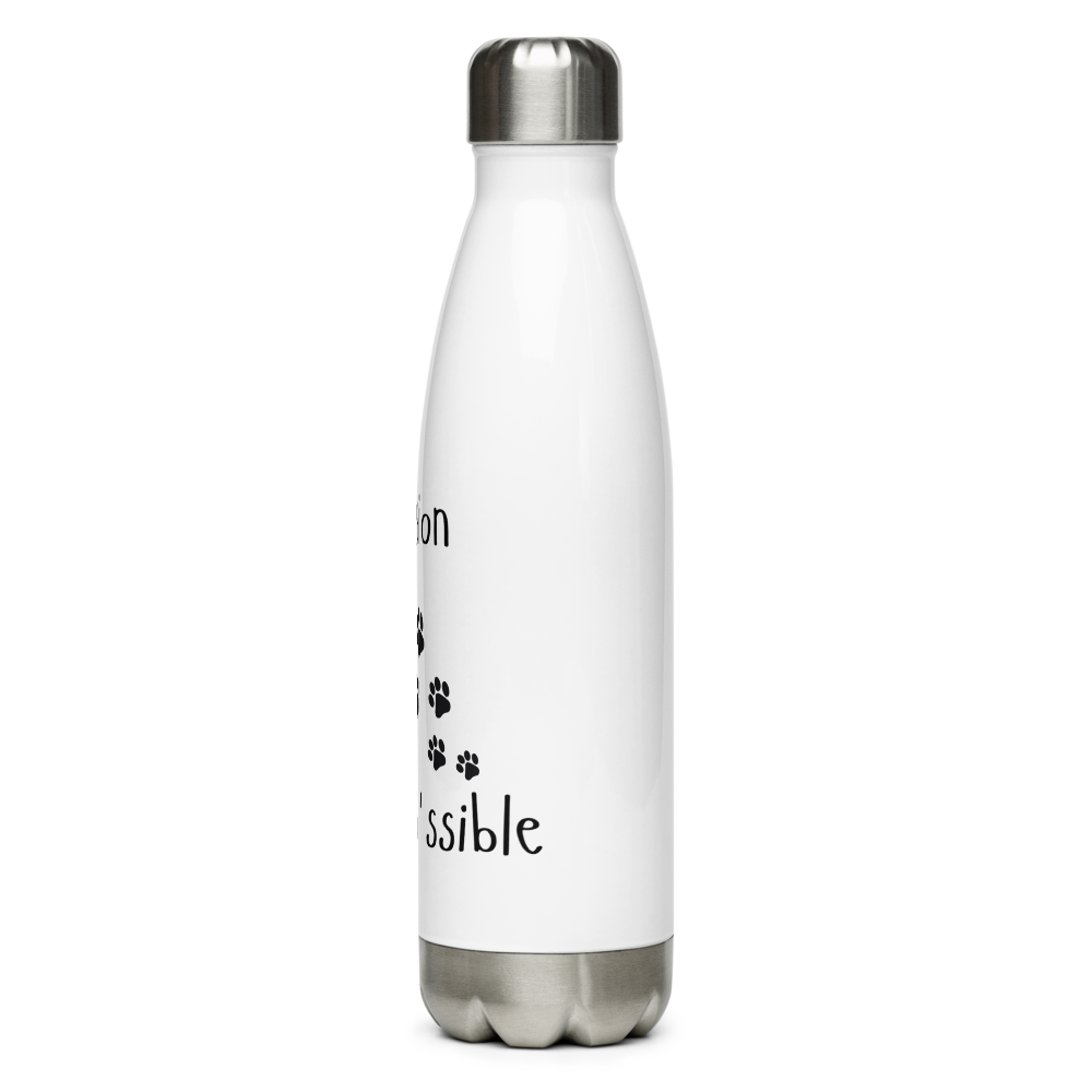 Stainless Steel Water Bottle with Paw-some energy thumbnail 3