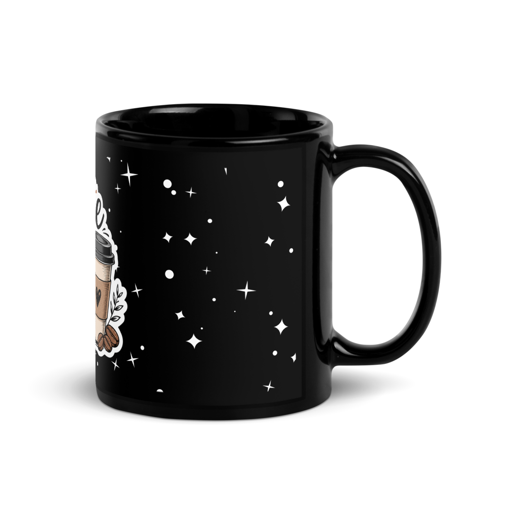 Black Glossy Coffee Mug thumbnail 3