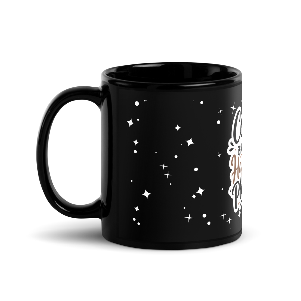 Black Glossy Coffee Mug thumbnail 2