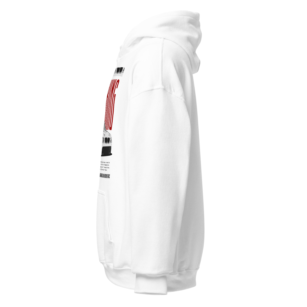 White Drift King Car Graphic Hoodie 🏁🔥 | Premium thumbnail 3