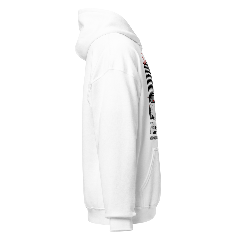 White Drift King Car Graphic Hoodie 🏁🔥 | Premium thumbnail 4