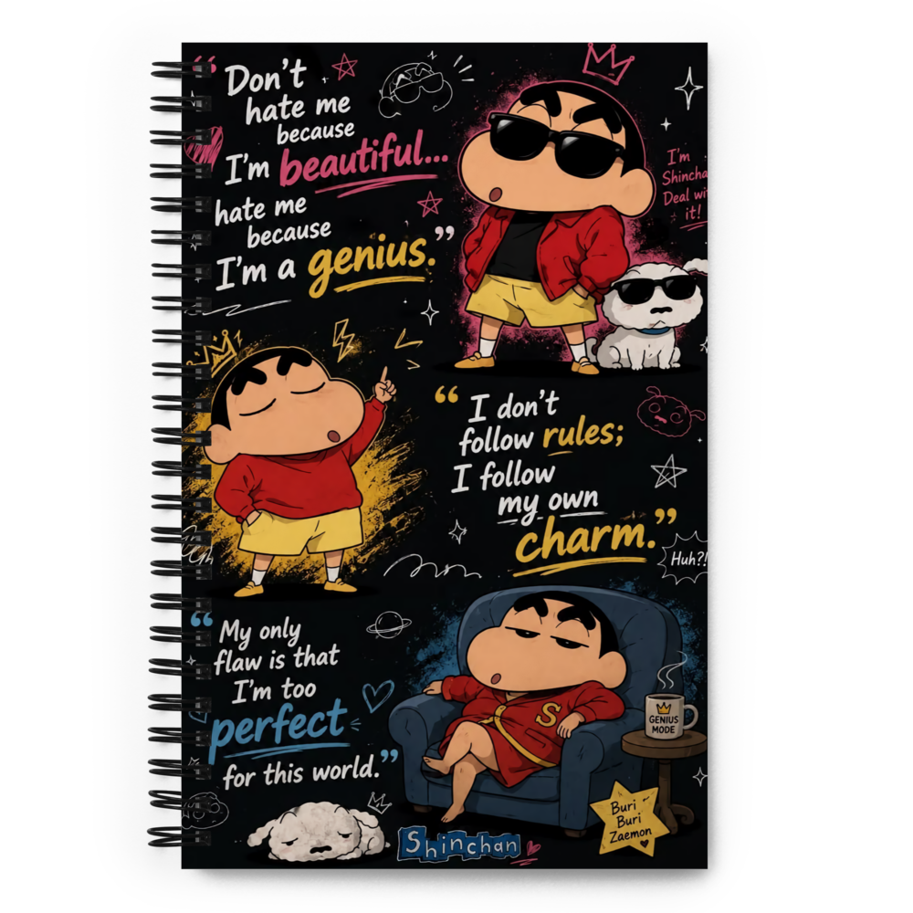 Cool genz style shinchan sprial notebook  thumbnail 2